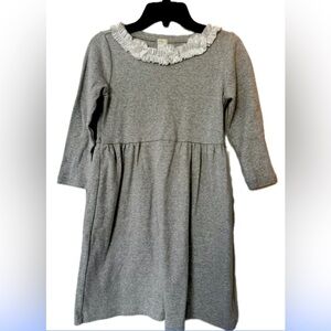 Crewcuts gray dress size 12 ruffle collar. Super soft good condition smoke free